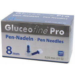 Gluceofine Pro 0,25 x 8 mm 31G - Pen Nadeln, 100 Stück