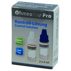 Gluceofine Pro - Kontrolllösung Normal + Hoch, 2 x 4 ml, 1 Stück
